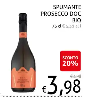 Ecu Discount Spumante Prosecco Doc Bio 75cl offerta