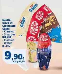 Sigma Nestlè Uovo DI Cioccolato Galak - Classico - Smarties Kit Kat - Classico -Wafer offerta