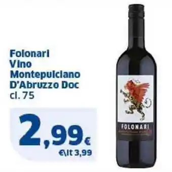 Sigma Folonari Vino Montepulciano D'Abruzzo Doc offerta