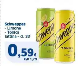 Sigma Schweppes Limone, Tonica lattina offerta