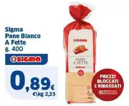 Sigma Sigma Pane Bianco A Fette offerta
