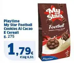 Sigma Playtime My Star Football Cookies Al Cacao E Cereali offerta