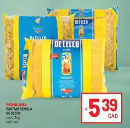 Metro Pasta di semola DE CECCO offerta
