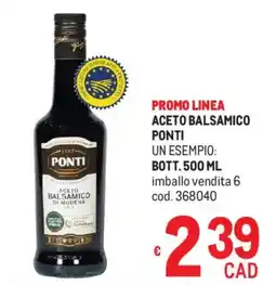 Metro Aceto balsamico PONTI offerta