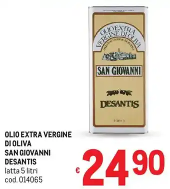 Metro Olio extra vergine di oliva san giovanni DESANTIS offerta