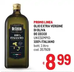 Metro Olio extra vergine di oliva DE CECCO offerta