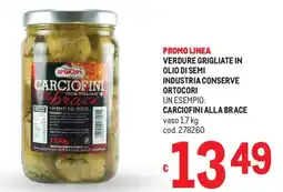 Metro Verdure grigliate in olio di semi industria conserve ORTOCORI offerta