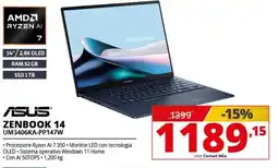 Comet ASUS ZENBOOK 14 UM3406KA-PP147W offerta