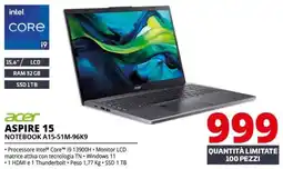 Comet acer ASPIRE 15 NOTEBOOK A15-51M-96K9 offerta