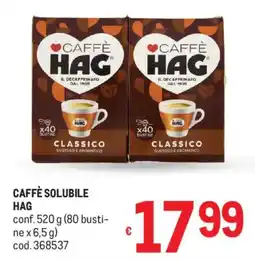 Metro Caffè solubile HAG offerta