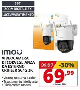 Comet Imou videocamera di sorveglianza da esterno cruiser SC4G 2K offerta