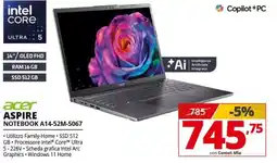 Comet acer ASPIRE NOTEBOOK A14-52M-5067 offerta