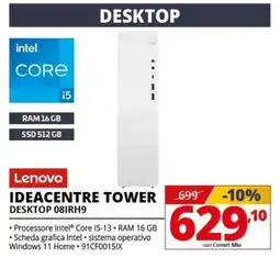 Comet Lenovo IDEACENTRE TOWER DESKTOP 08IRH9 offerta