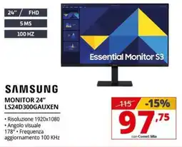 Comet SAMSUNG MONITOR 24" LS24D300GAUXEN offerta