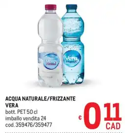 Metro Acqua naturale/frizzante VERA offerta