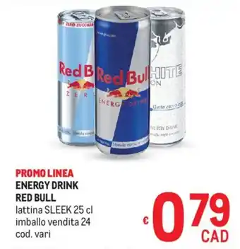 Metro Energy drink RED BULL offerta
