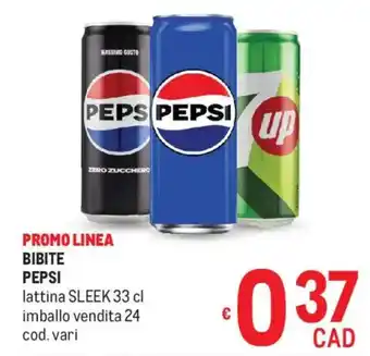 Metro Bibite PEPSI offerta