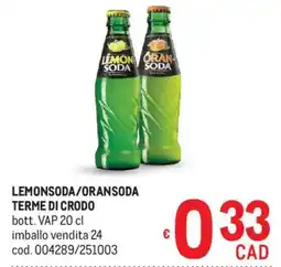 Metro Lemonsoda/oransoda terme di crodo offerta