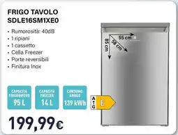 Unieuro Electroline FRIGO TAVOLO SDLE16SM1XEO offerta