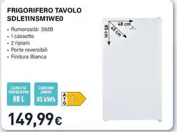 Unieuro Electroline FRIGORIFERO TAVOLO SDLE11NSM1WEO offerta