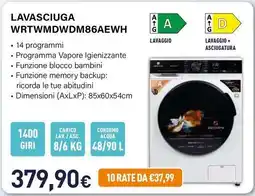 Unieuro Electroline LAVASCIUGA WRTWMDWDM86AEWH offerta