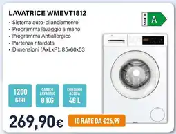 Unieuro Electroline LAVATRICE WMEVT1812 offerta