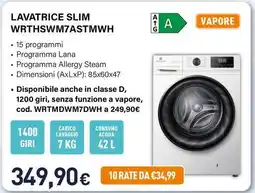 Unieuro Electroline LAVATRICE SLIM WRTHSWM7ASTMWH offerta