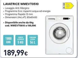 Unieuro Electroline LAVATRICE WMEVT0510 offerta