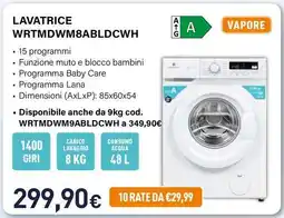 Unieuro Electroline LAVATRICE WRTMDWM8ABLDCWH offerta