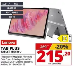 Comet Lenovo TAB PLUS TABLET TB351FU offerta