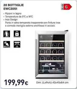 Unieuro Electroline 20 BOTTIGLIE EWC20S1 offerta