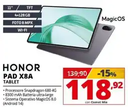Comet HONOR PAD X8A TABLET offerta