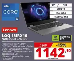 Comet Lenovo LOQ 15IRX10 NOTEBOOK GAMING offerta
