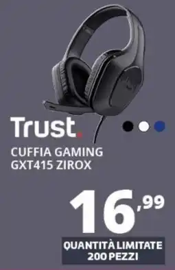 Comet Trust CUFFIA GAMING GXT415 ZIROX offerta