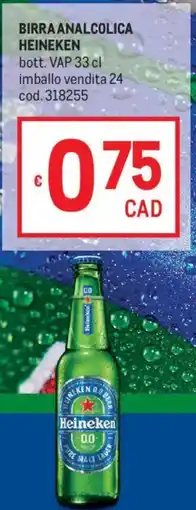 Metro Birra analcolica HEINEKEN offerta