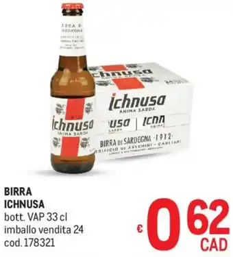 Metro Birra ICHNUSA offerta