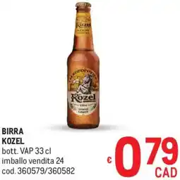 Metro Birra KOZEL offerta