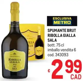 Metro Spumante brut ribolla gialla sala offerta
