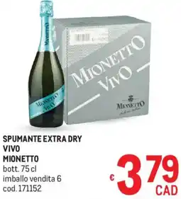 Metro Spumante extra dry VIVO MIONETTO offerta