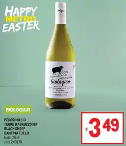 Metro Pecorino bio terre d'abruzzo igp black sheep cantina tollo offerta