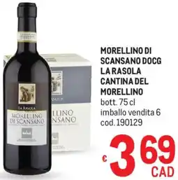 Metro Morellino di scansano docg larasola cantina del morellino offerta