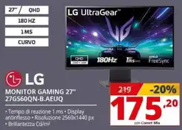 Comet LG MONITOR GAMING 27" 27GS60QN-B.AEUQ offerta
