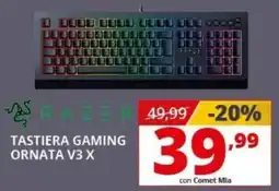 Comet Razer tastiera gaming ornata V3 X offerta
