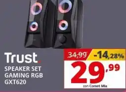 Comet Trust SPEAKER SET GAMING RGB GXT620 offerta