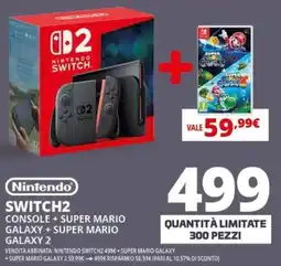 Comet Nintendo switch console + super mario galaxy + super mario offerta