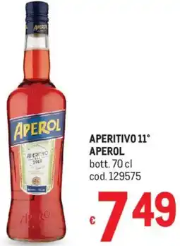 Metro Aperitivo 11° APEROL offerta