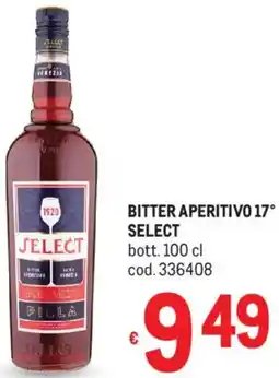 Metro Bitter aperitivo 17° SELECT offerta