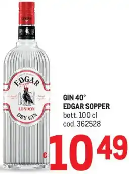 Metro Gin 40° EDGAR SOPPER offerta