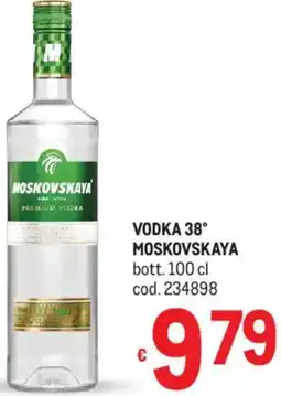 Metro Vodka 38° MOSKOVSKAYA offerta