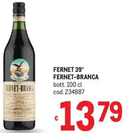 Metro Fernet 39° FERNET-BRANCA offerta